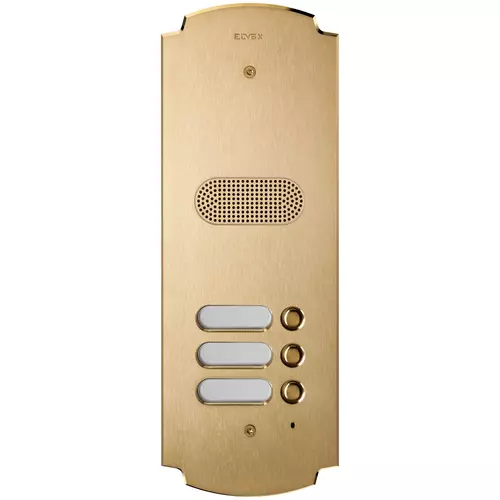 Vimar - 41603 - Plate Patavium 2F+ audio 3-butt. brass