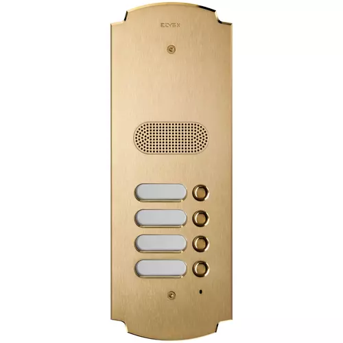 Vimar - 41604 - Plate Patavium 2F+ audio 4-butt. brass