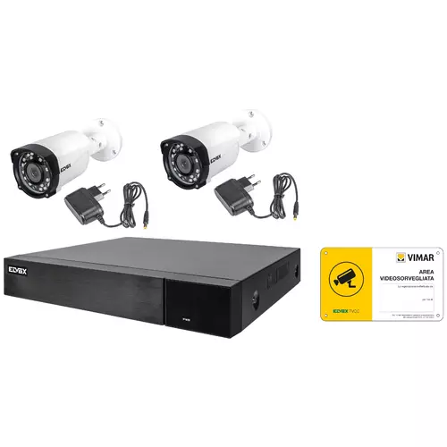 Vimar - 46554.036B.01 - 4-channel AHD kit 2xBullet FF 1080p