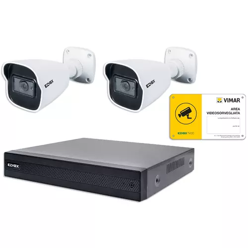 Vimar - 46KIT.028EN - Kit IP 4CH PoE 5 Mpx FF H.265+cam NDAA