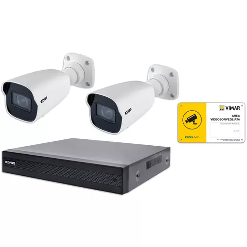 Vimar - 46KIT.2812EN - Kit IP 8CH PoE cam.5 Mpx VF H.265+ NDAA