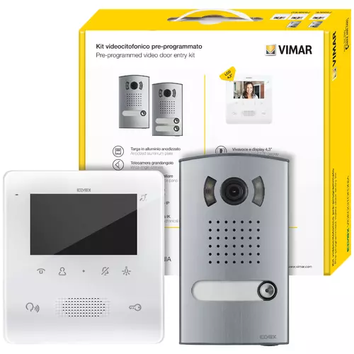 Vimar - 7558/E - Video kit 2F+ 1-Fam. Tab 4.3 hands-free