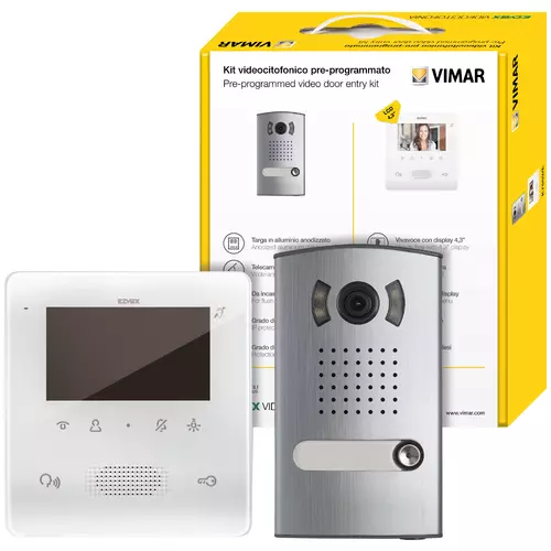 Vimar - 7559/E - Video kit 2F+ 1-Fam. Tab 4.3 hands-free
