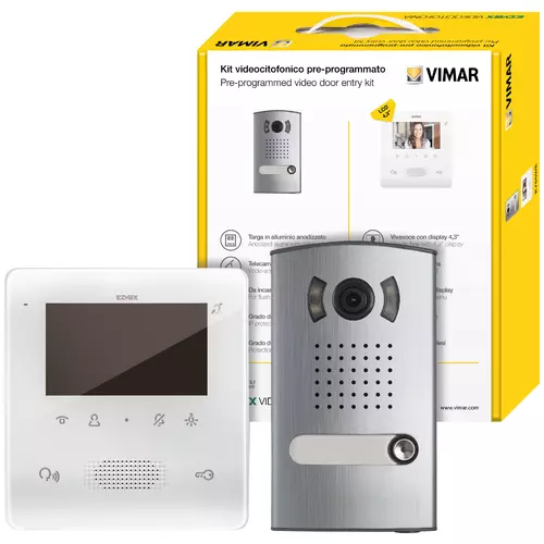 Vimar - 7559/E - Kit vídeo 2F+ 1 fam. Tab 4,3 manos libre