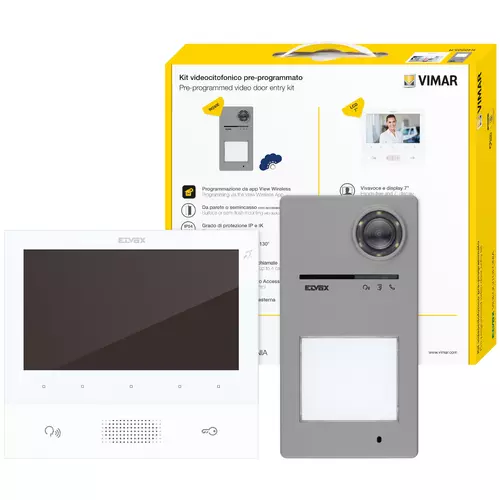 Vimar - K40505.R - Kit portier-vidéo 1/2 us. Tab7 b+40170