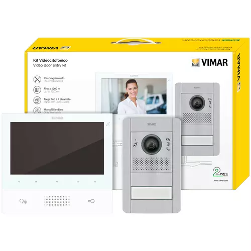 Vimar - K40505G.01 - Kit vidéo 1/2Fam. Tab 7+41005
