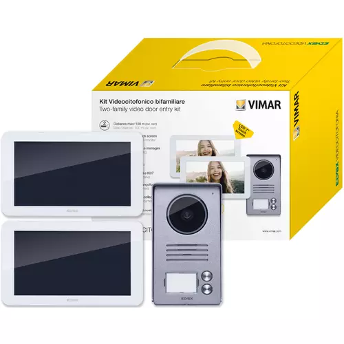 Vimar - K40916 - Two-family kit 7in video touch plug-in