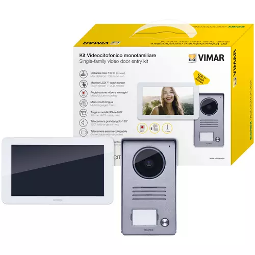 Vimar - K40935 - 1 Fam-Video-SET 7in Touchscr.DIN Netzg.