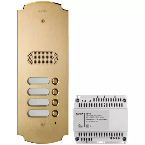 Vimar - K41604 - Kit Patavium 2F+ audio 4 pulsanti ottone