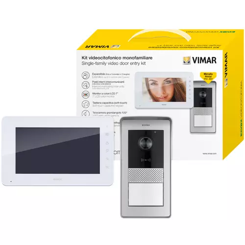 Vimar - K42910 - Kit vidéo 7in 1F RFID alim.multifiche