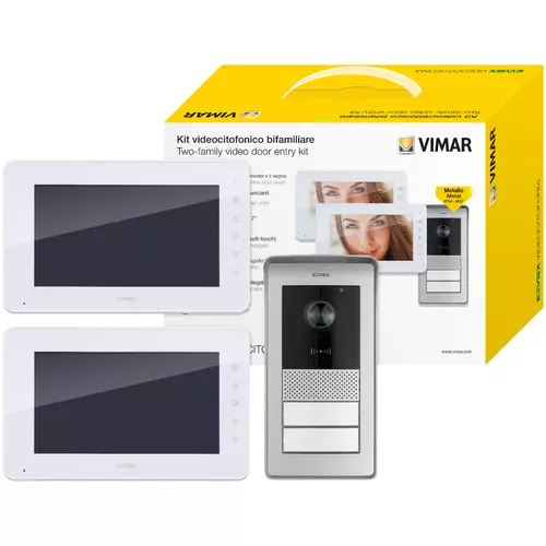 Vimar - K42911 - 2-fam.kit 7in video RFID plug-in supply