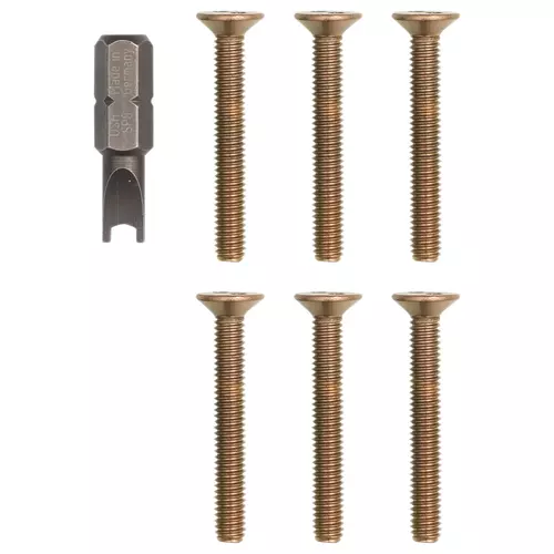 Vimar - R124 - Kit de 6 vis + clé Pixel Up champagne