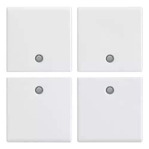 Vimar - R14841 - Quatre demi-boutons 1M s/symbole blanc