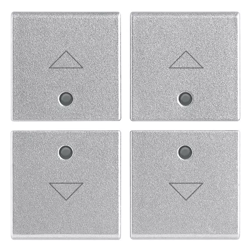 Vimar - R14841.3.SL - Four half-buttons 1M arrow symbol Silver