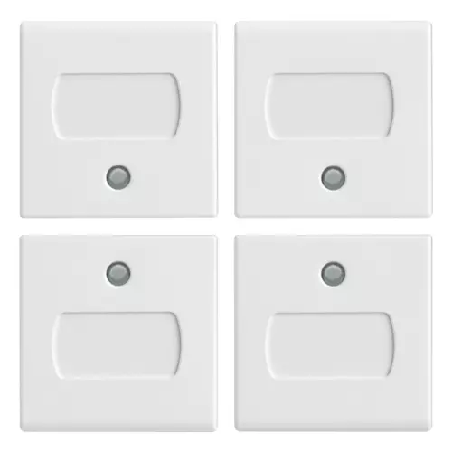 Vimar - R14841.5 - Four half-buttons 1Μ με ετικέττα λευκό