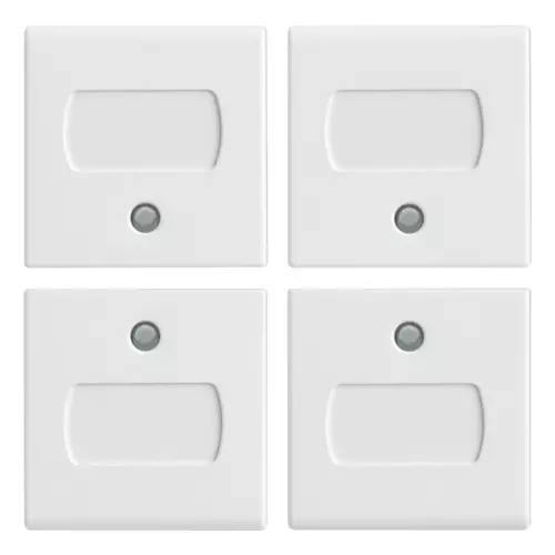 Vimar - R14841.5 - Quatre demi-boutons 1M+plaquette blanc