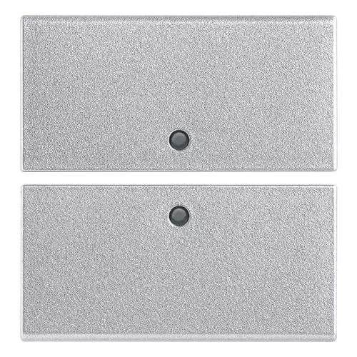 Vimar - R14842.SL - Two half-buttons 2M w/o symbol Silver