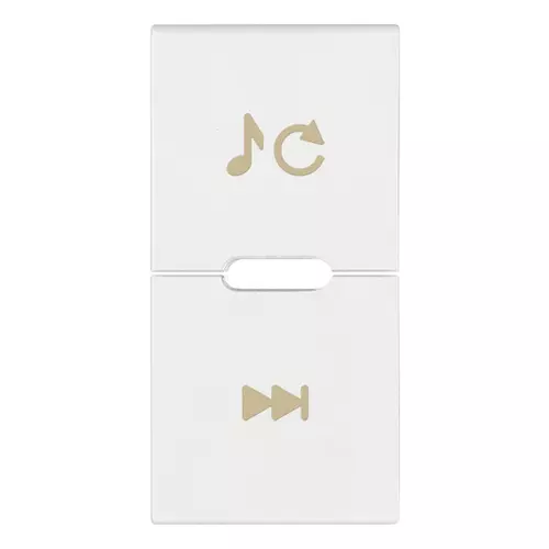 Vimar - R19531.23.B - Touche 1M symbole source/track blanc