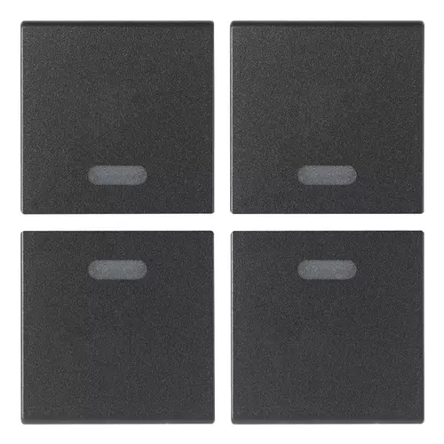 Vimar - R19841 - Four half-buttons 1M w/o symbol grey