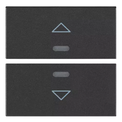 Vimar - R19842.3 - Deux demi-boutons 2M symbole flèche gris