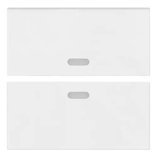 Vimar - R19842.B - Deux demi-boutons 2M s/symbole blanc