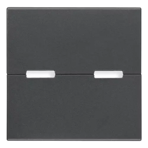 Vimar - R20532.S - Touche 2M s/symbole pouss.basculant gris