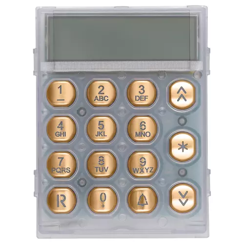Vimar - R291 - Clavier plat doré avec LED blanches