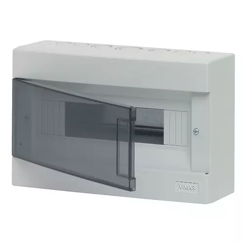 Vimar - V50412 - Coffret en saillie 12M IP40 +porte gris