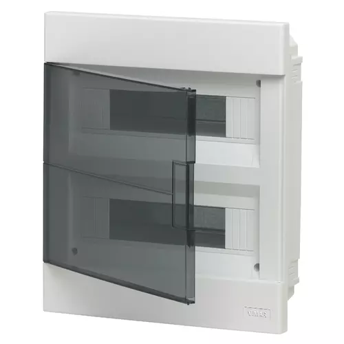 Vimar - V52424 - Coffret d'encastr.24M IP40 +porte blanc