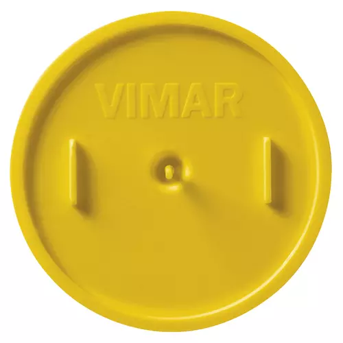 Vimar - V71011 - Antimortar cover for ø60mm box yellow