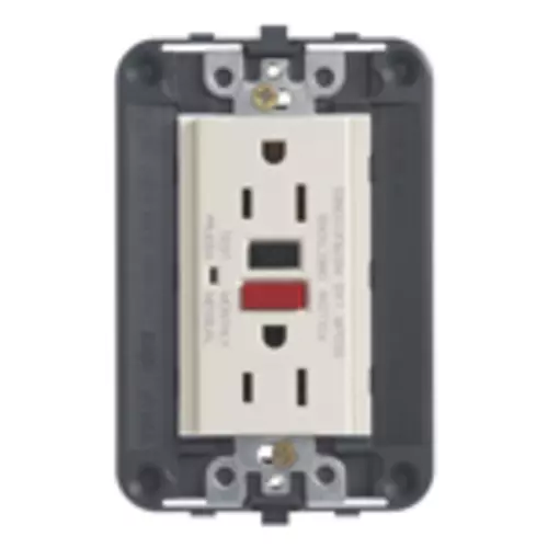 Vimar - 16296.B - Two 2P+E 15A outlets USA+GFCI white