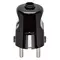 Vimar - 00231 - Stecker 2P+E 16A S31 axial schwarz