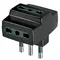 Vimar - 00321 - S17 multi-adaptor +3P17/11 outlets black