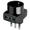 Vimar - 00323 - Vielfachadapter S17+2P17/11+P30 schwarz