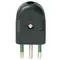 Vimar - 01021 - Stecker 2P+E 10A axial schwarz