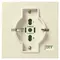 Vimar - 06416 - 2P+E 16A universal outlet ivory