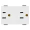 Vimar - 09243 - Two 2P+E15AUSA+SASO SICURY outlets white