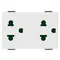 Vimar - 09249 - 2 2P+E 16A USA+EU SICURY outlets white