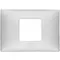 Vimar - 09672.21 - Plaque 2Mcentr. techn.argent mat