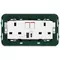 Vimar - 14224.AC - 2x2P+E13ABS socket+red sw.+A/C USB white