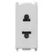 Vimar - 14233.SL - 2P 16A USA+EU ø4,8mm outlet Silver