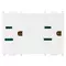 Vimar - 14243 - Two 2P+E 15A 127V USA SICURY outlets w