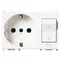 Vimar - 14276 - 2P+E 16A P30 outlet +C16 CB white