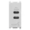 Vimar - 14292.CC.SL - USB-Netzgerät C+C 15W 3A 5V 1M Silver