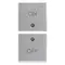 Vimar - 14751.1.SL - 2 half buttons 1M ON/OFF symbol Silver