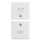 Vimar - 14751.5 - 2 half buttons 1M track/source white