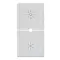 Vimar - 14755.3.SL - 2 half buttons 1M dimmer Silver