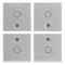 Vimar - 14841.0.SL - Quatre demi-boutons 1M symbole O Silver