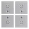 Vimar - 14841.0.SL - Four half-buttons 1M O symbol Silver