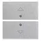Vimar - 14842.3.SL - Two half-buttons 2M arrow symbol Silver